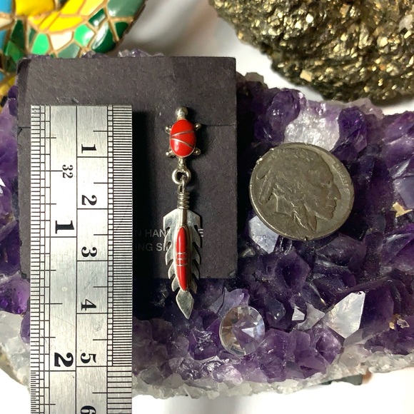 🚫RESERVED🚫Native silver/red coral earrings - Picture 13 of 14